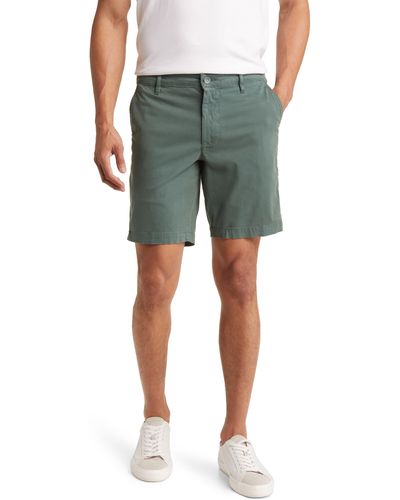 AG Jeans Wanderer 8.5-inch Stretch Cotton Chino Shorts - Green