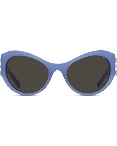 Givenchy 4g 63mm Oversize Cat Eye Sunglasses - Blue