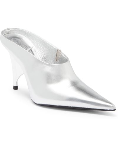 Jeffrey Campbell Vader Pointed Toe Mule - White