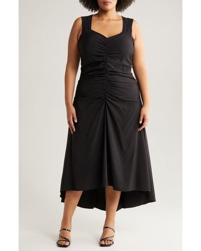 Chelsea28 Ruched High-low Maxi Dress - Black