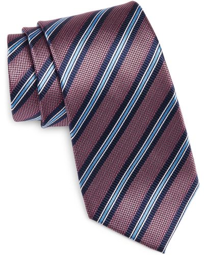 Nordstrom Stripe Silk Tie - Blue