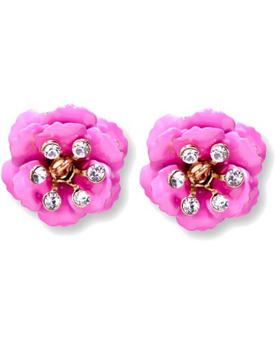 Carolina Herrera Small Flower Stud Earrings - Pink