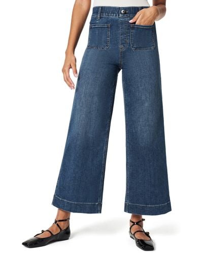 Spanx Spanx Crop Wide Leg Pull-on Jeans - Blue