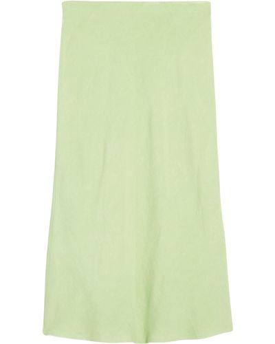 Madewell The Layton Midi Slip Skirt - Green