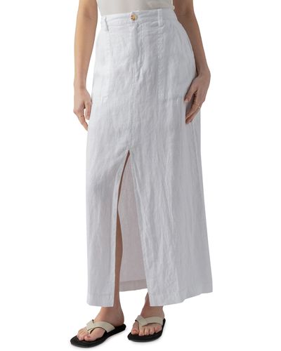 Sanctuary Boardwalk Linen Maxi Skirt - Gray