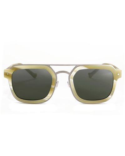 Grey Ant Notizia 51mm Rectangle Sunglasses - Green