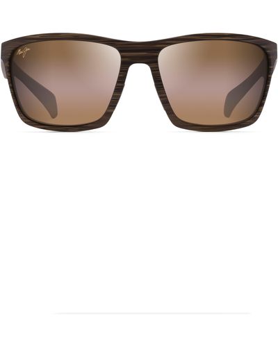 Maui Jim Makoa 59mm Polarized Sport Sunglasses - Brown