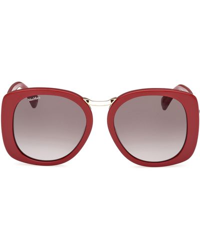 Max Mara 55mm Round Sunglasses - Pink