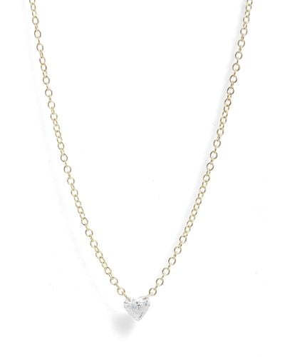 Meira T Diamond Heart Pendant Necklace - Blue