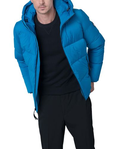 The Recycled Planet Company Autobot Water Resistant Recycled Down Puffer Jacket - Blue