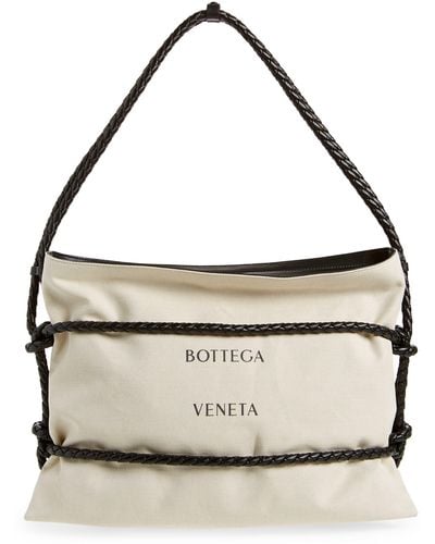 Bottega Veneta Quadronna Canvas & Leather Tote - Metallic