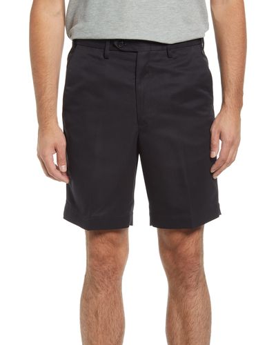 Berle Flat Front Shorts - Gray