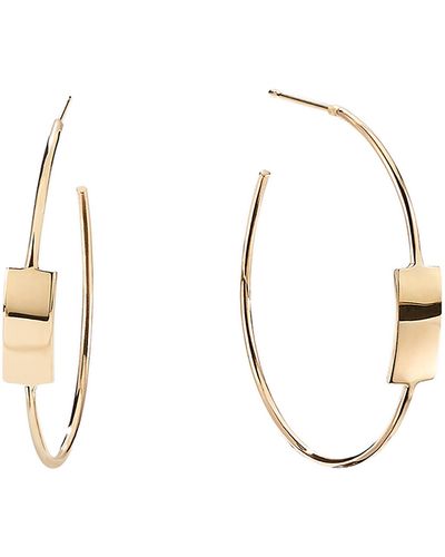 Lana Jewelry Tag Wire Hoop Earrings - Multicolor