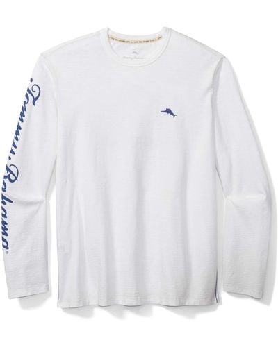 Tommy Bahama Patriotic Billboard Lux Embroidered Long Sleeve Graphic Tee - White