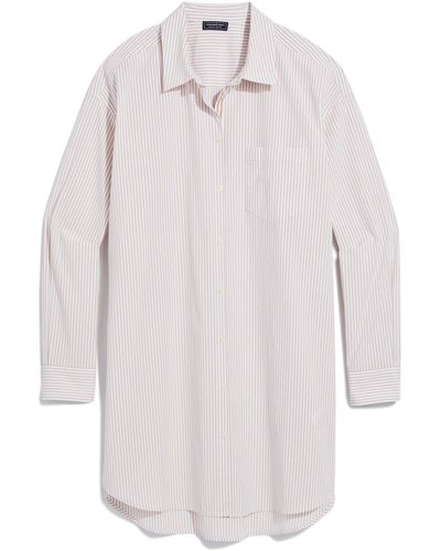 Vineyard Vines Long Sleeve Poplin Shirtdress - White