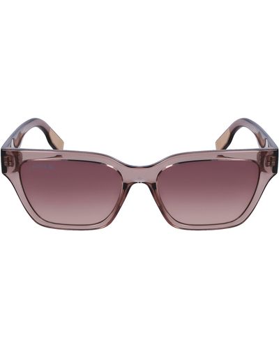 Lacoste 53mm Rectangular Sunglasses - Purple