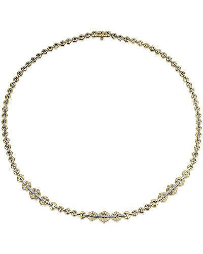 DRIES CRIEL Flow Graduated Diamond Chain Necklace - White