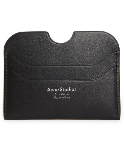 Acne Studios Large Elmas Leather Card Holder - Black
