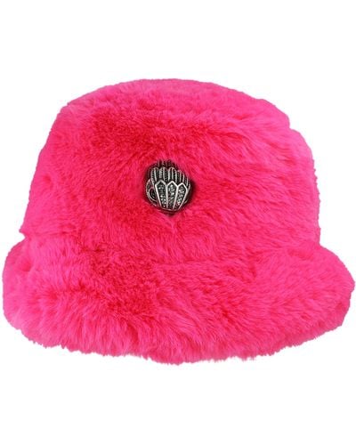 Kurt Geiger Faux Fur Bucket Hat - Pink