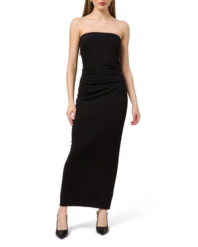 Wayf Strapless Knit Maxi Dress - Black