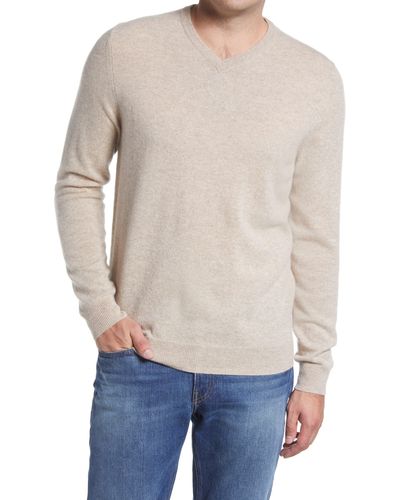 Nordstrom V-neck Cashmere Sweater - Blue