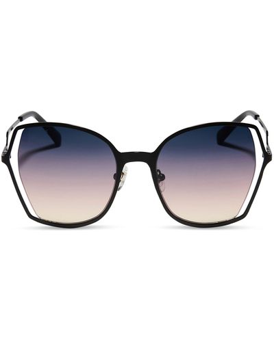 DIFF Donna Ii 55mm Gradient Square Sunglasses - Blue