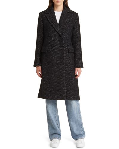 Nordstrom Double Breasted Coat - Black