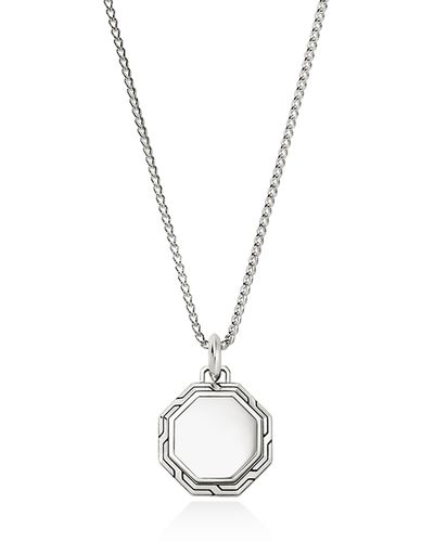 John Hardy Octagon Pendant Necklace - White