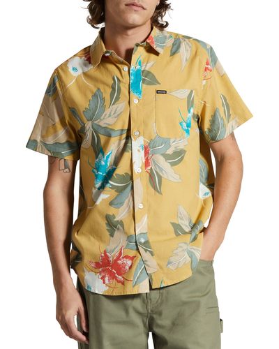 Brixton Charter Classic Fit Short Sleeve Button-up Shirt - Multicolor