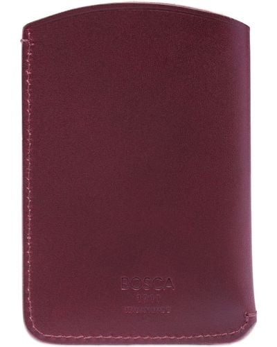 Bosca Italo Envelope Leather Card Case - Purple
