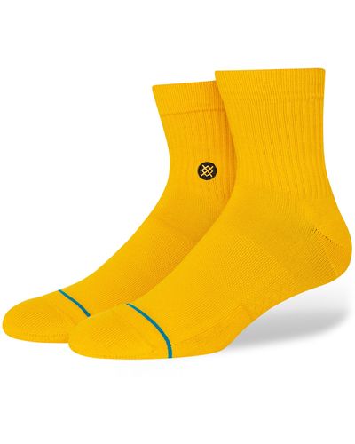 Stance Icon Quarter Crew Socks - Yellow