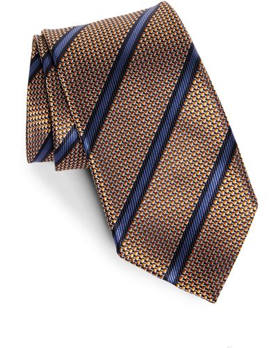 ZEGNA Paglie Stripe Silk Tie - Multicolor