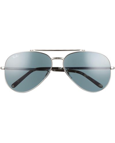 Ray-Ban New Aviator 62mm Oversize Pilot Sunglasses - Blue
