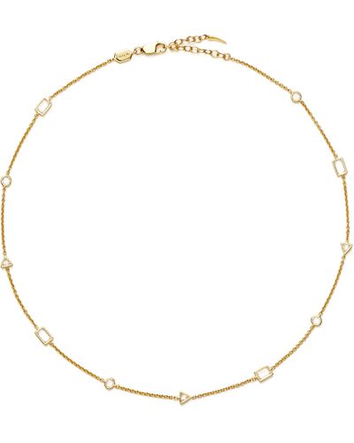 Missoma Cubic Zirconia Station Chain Necklace - White