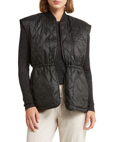 Zella Quilted Insulated Vest - Natural