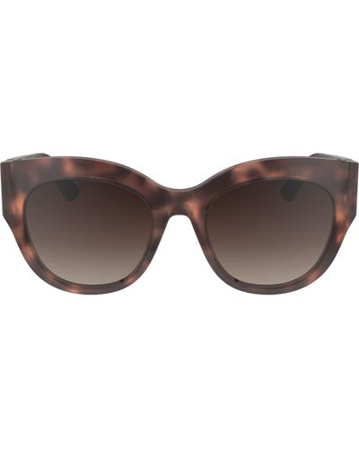 Longchamp 55mm Gradient Butterfly Sunglasses - Brown