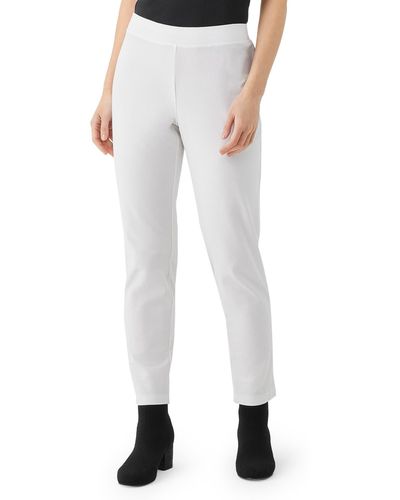 Eileen Fisher Slim Ankle Pants - White