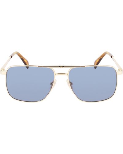 Lanvin Jl 58mm Rectangular Sunglasses - Blue