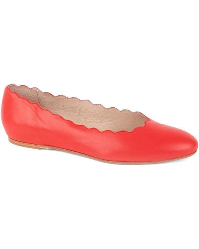 Patricia Green Palm Beach Scalloped Ballet Flat - Red