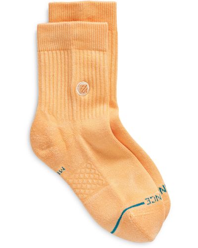 Stance Icon Washed Quarter Socks - Orange