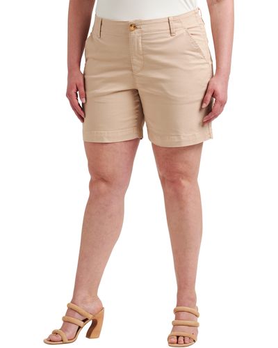 Jag Jeans Stretch Cotton Twill Chino Shorts - Natural