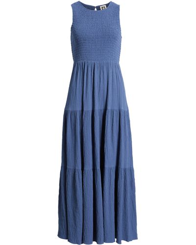 Anne Klein Sleeveless Tiered Maxi Dress - Blue