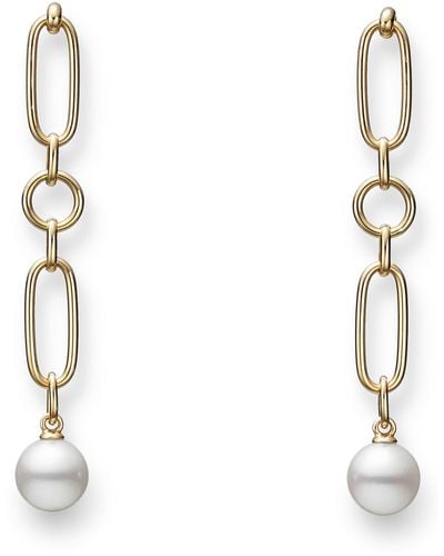 Mikimoto M Collection Cultured Pearl Drop Earrings - White