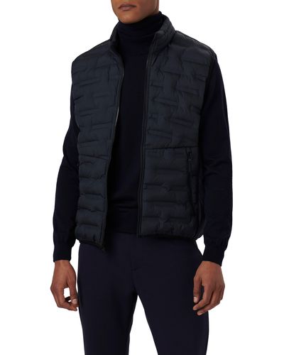 Bugatchi Quilted Water Resistant Vest - Blue