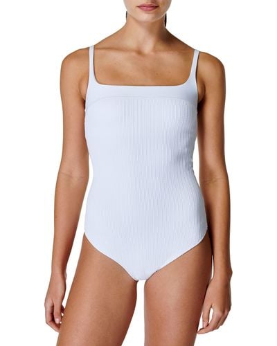 Sweaty Betty Capri Square Neck One-piece Swimsuit - White