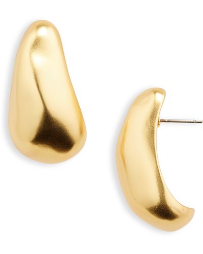 Madewell Sculptural Droplet Large Statement Earrings - Metallic
