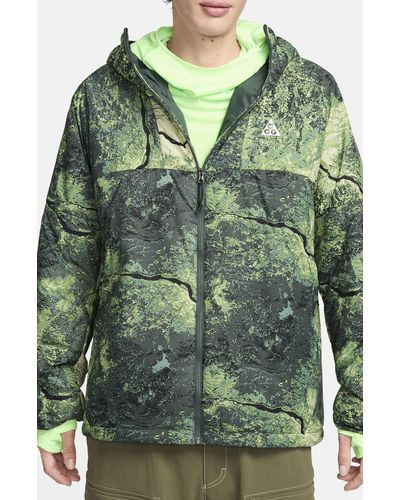 Nike Acg Rope De Dope Therma-fit Adv Allover Print Jacket - Green