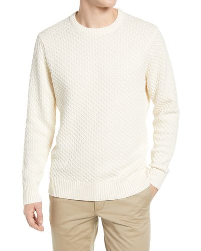 The Normal Brand Cotton Piqué Sweater - White