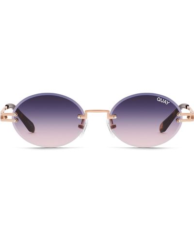 Quay Literally Obsessed 41mm Oval Sunglasses - Purple
