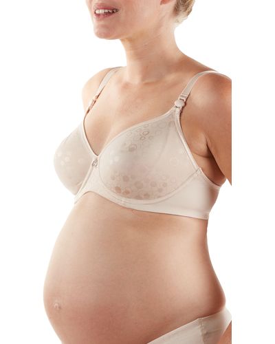 Cache Coeur Gloss Underwire Maternity/nursing Bra - Natural